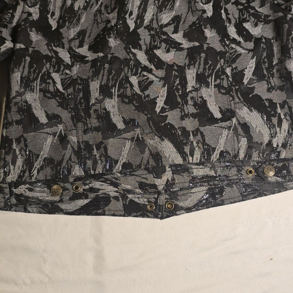 Ruby Rd. 12 Petite Black Pattern Jacket - Picture 7 of 9